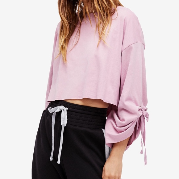 Free People Tops - Free People Cropped Cotton Sweatshirt